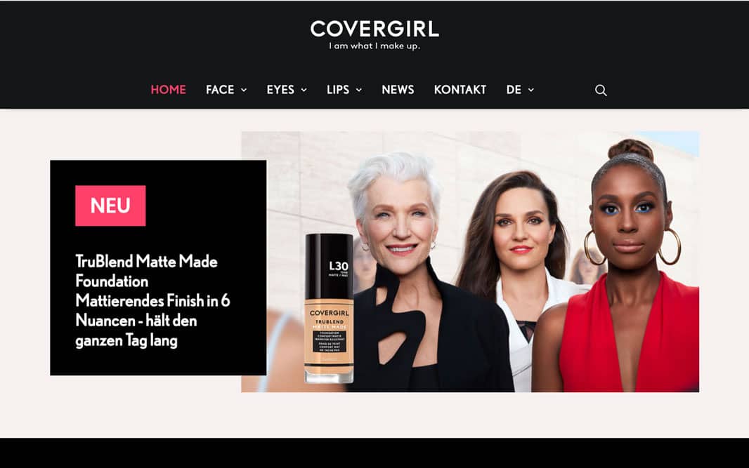 Covergirl - Referenzbild von Webspatz Webdesign Zürich
