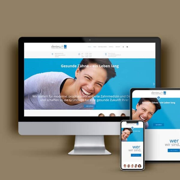 Hallberg Dentes - Referenzbild von Webspatz Webdesign Zürich