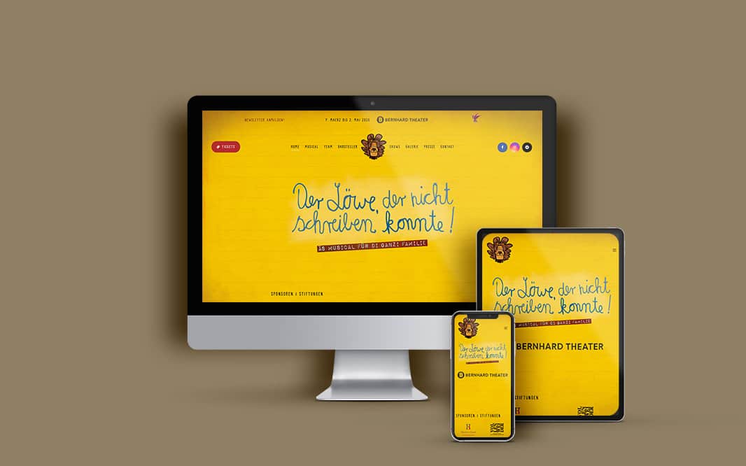 Löwen Musical - Referenzbild von Webspatz Webdesign Zürich