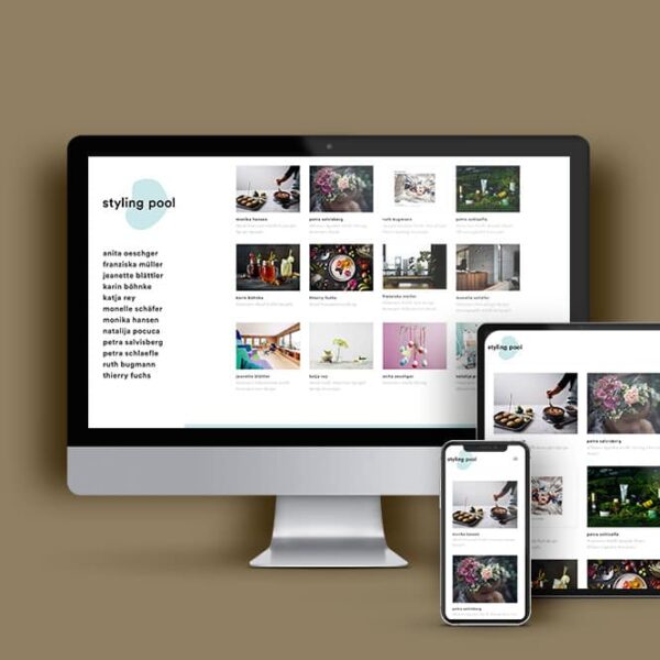 Stylingpool - Referenzbild von Webspatz Webdesign Zürich