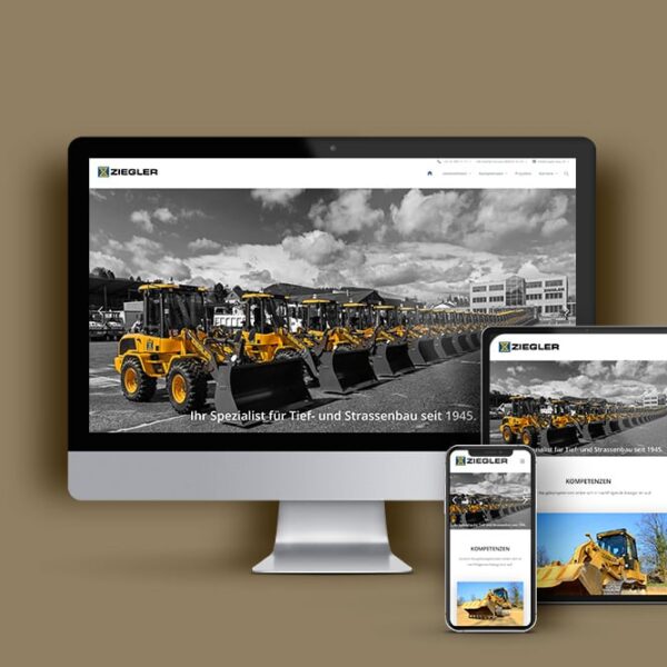 Ziegler AG - Referenzbild von Webspatz Webdesign Zürich