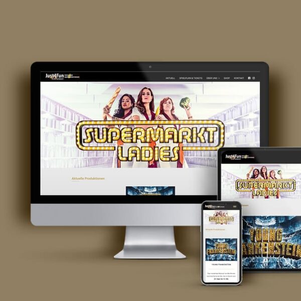 J4FUN Entertainment - Referenzbild von Webspatz Webdesign Zürich