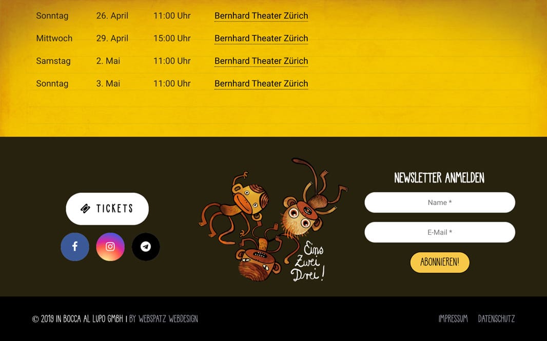 Löwen Musical - Referenzbild von Webspatz Webdesign Zürich