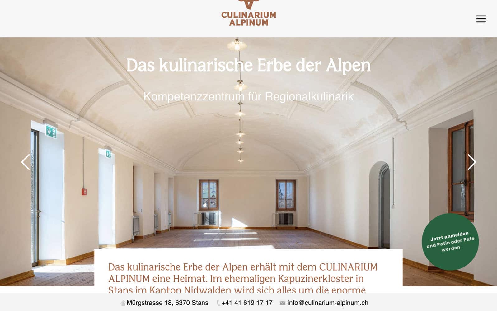 Culinarium Alpinum - Referenzbild von Webspatz Webdesign Zürich