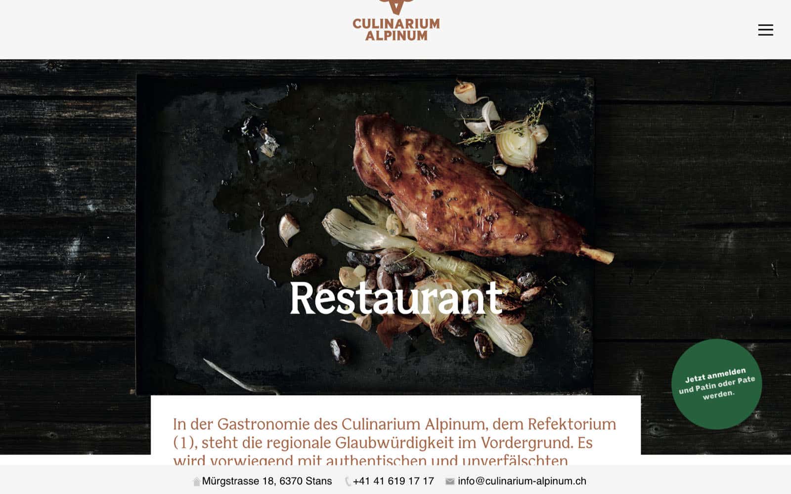 Culinarium Alpinum - Referenzbild von Webspatz Webdesign Zürich