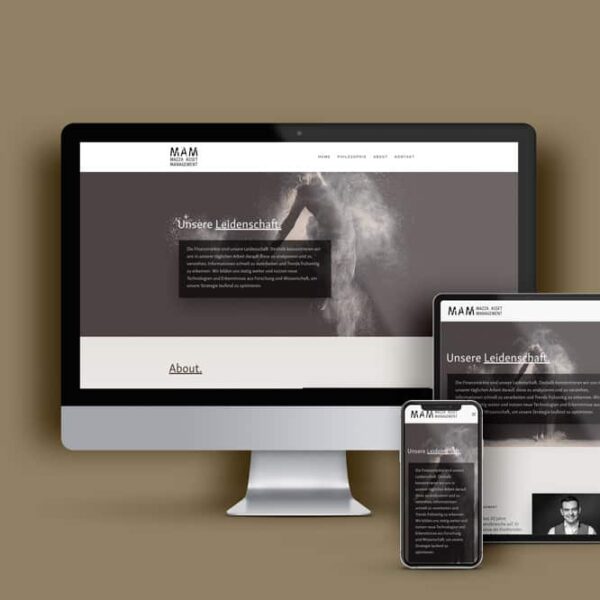 Mazza Asset Management AG - Referenzbild von Webspatz Webdesign Zürich