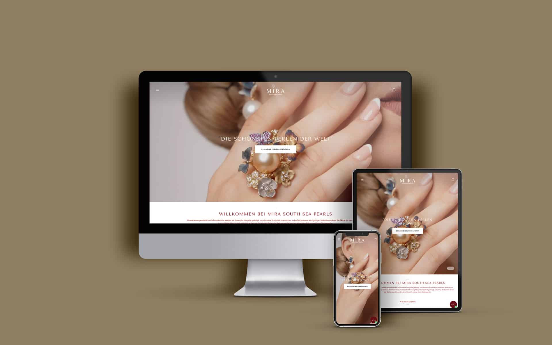 Portfolios 23 WEBSPATZ WEBDESIGN GmbH Shopify Webdesign Schweiz - Schmuck - Perlschmuck