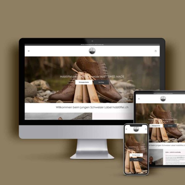 Shopify Webdesign Schweiz Holzprodukte